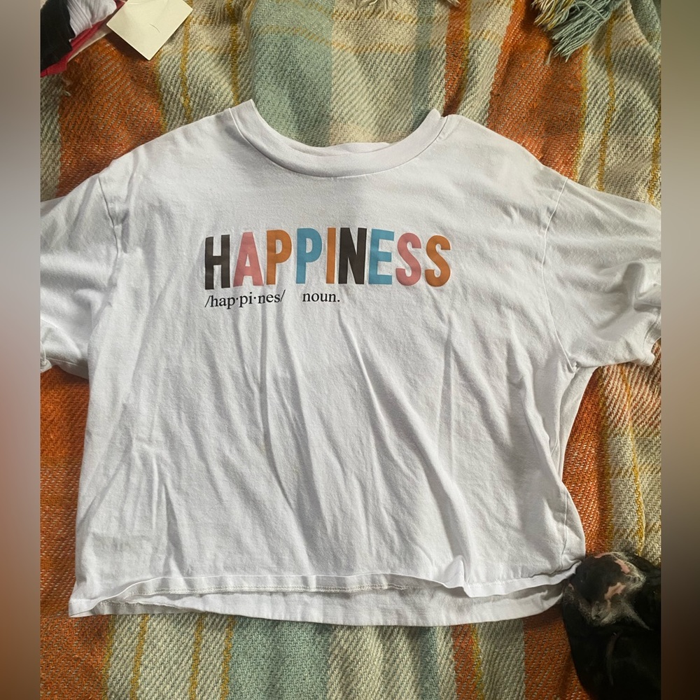 Large white crop top